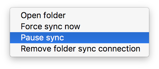 Extra options for sync operations